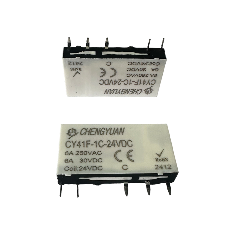 CY41F relé, tenké výkonové relé, 41F relé, signální relé, 5PIN PCB 6A malé relé.