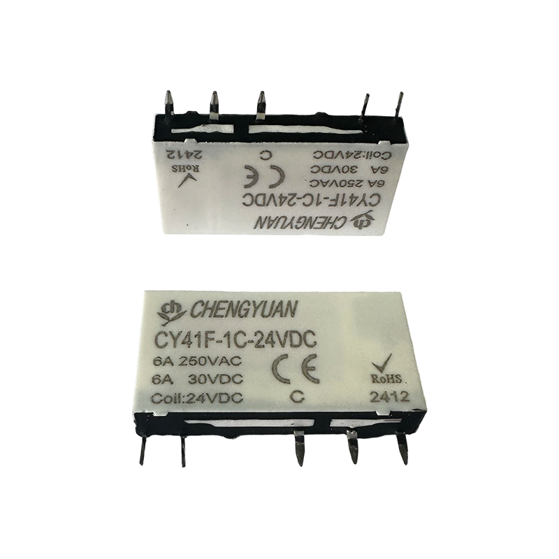 CY41F relé, tenké výkonové relé, 41F relé, signální relé, 5PIN PCB 6A malé relé.